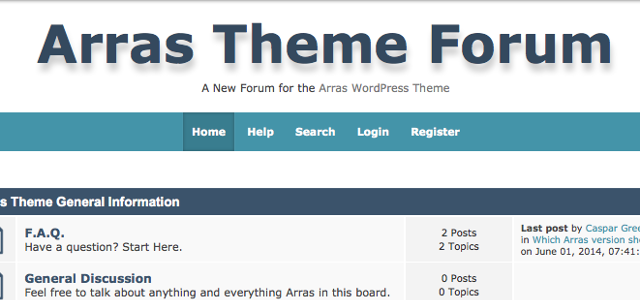 As of June 1, the new Arras Theme Forum is open. Admittedly, there’s not that much there yet. But you can change that. Questions, comments, tips and help for other […]